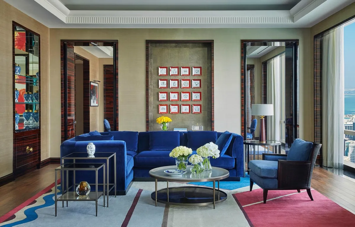 Presidential Suite, living room at Four Seasons Hotel Bahrain Bay