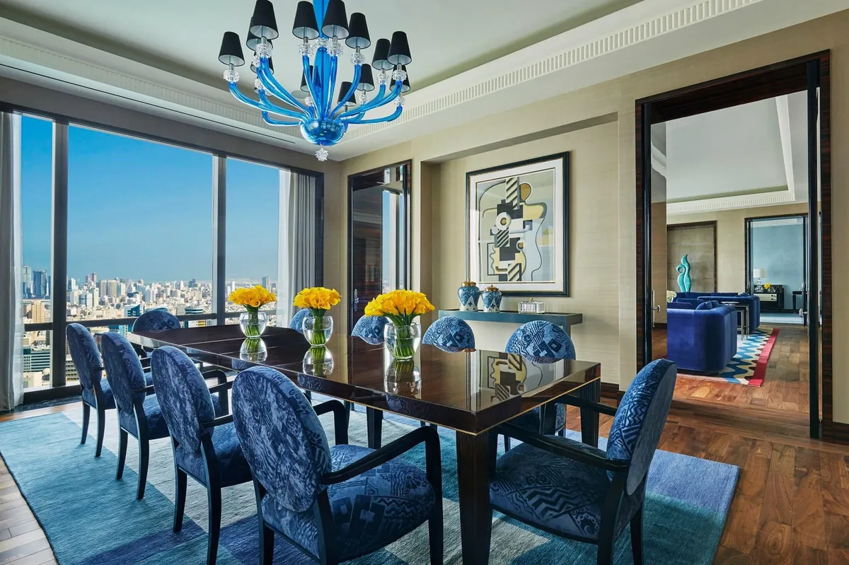 Presidential Suite, dining room at Four Seasons Hotel Bahrain Bay