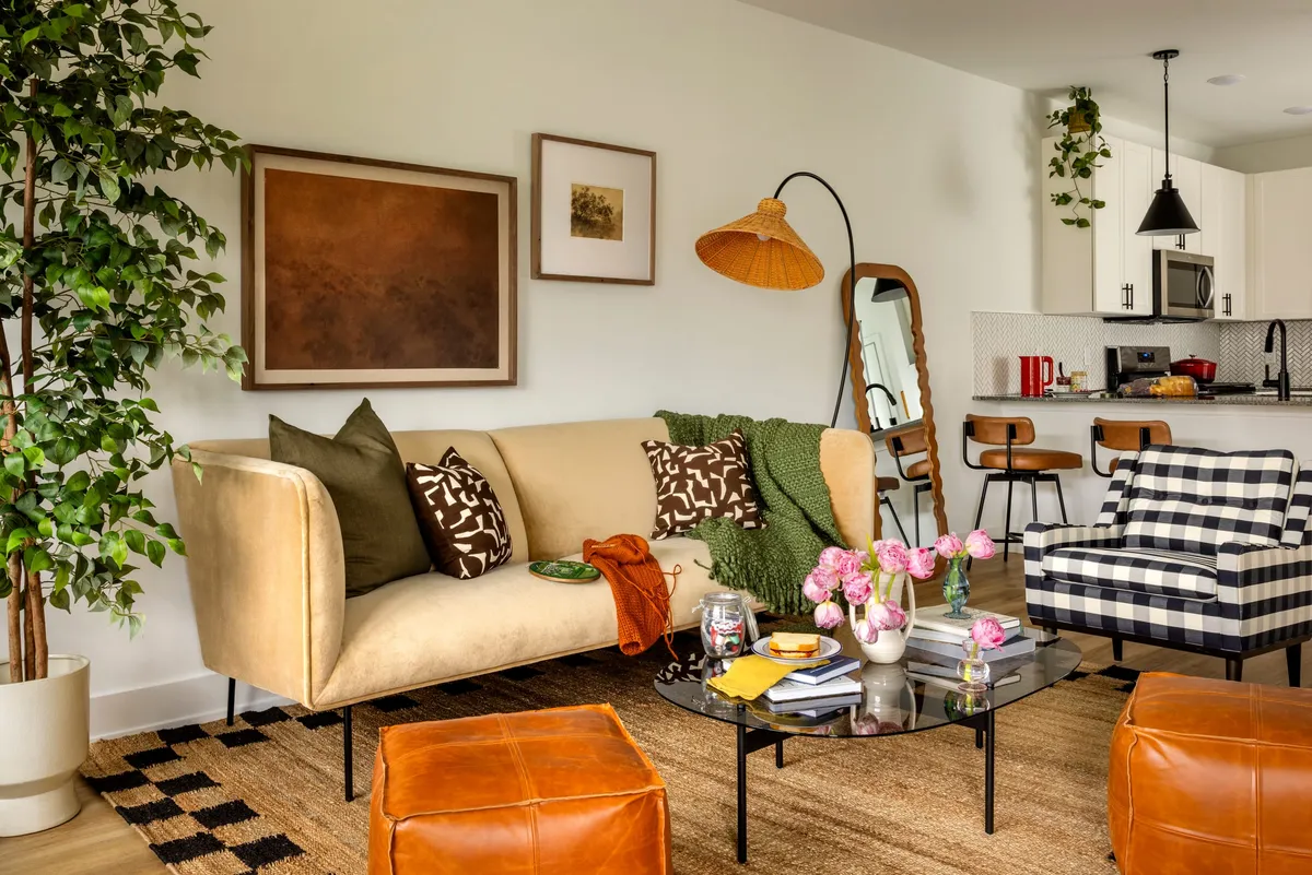 1BR Model Residence, Living Room at Hopewell, New Jersey
