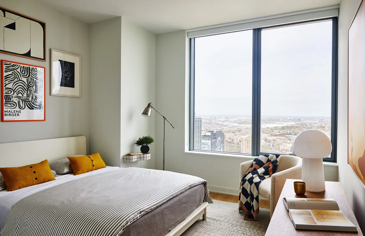 1BR Living Room at Journal Squared Tower 3, Jersey City