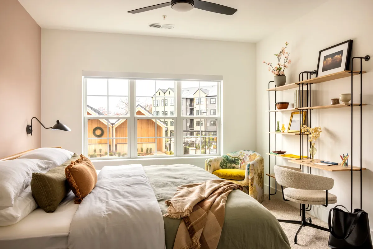 Model Residence, Primary Bedroom at Valley View, East Hanover