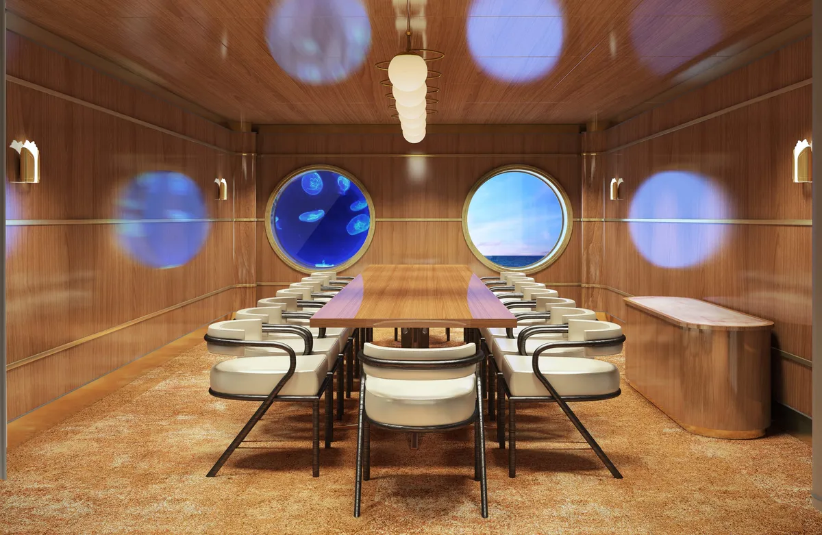 The Wake, private dining room aboard the Scarlet Lady