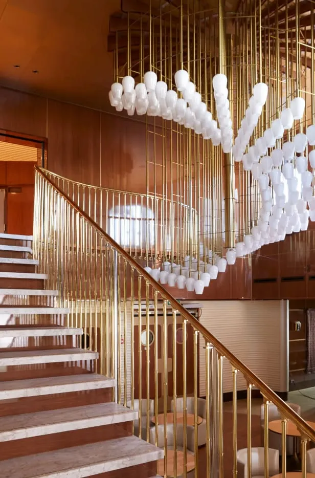 The Manor, entry stair aboard the Scarlet Lady